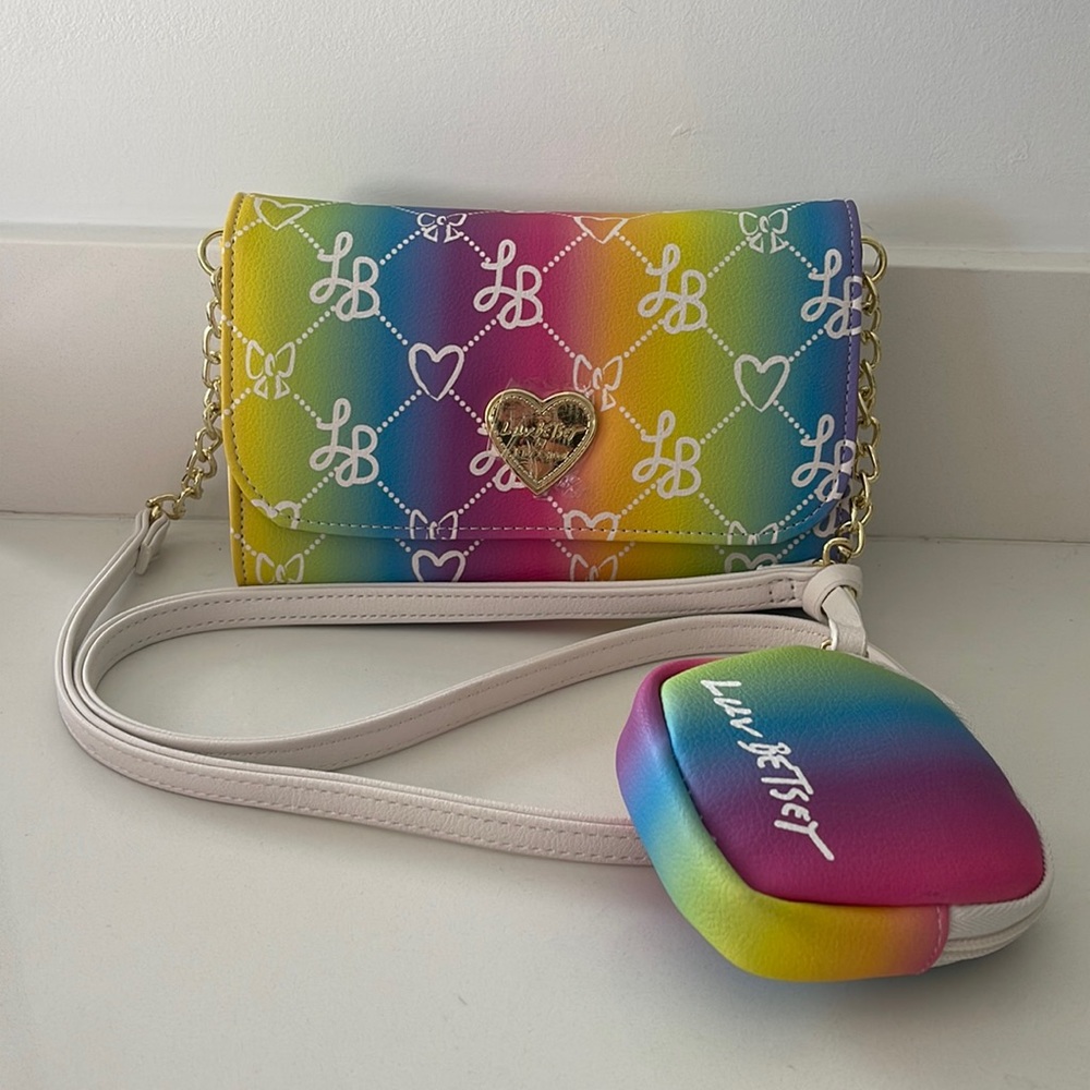 NWT LUV BETSEY BY BETSEY JOHNSON MINI CROSSBODY RAINBOW